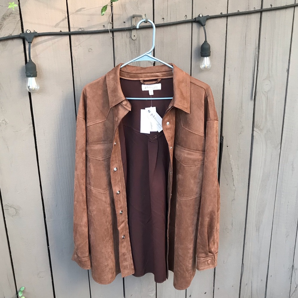 🎊2/$70🎊Comfy suede button down jacket